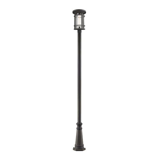 Z-Lite Jordan 1 Light Outdoor Post Mounted Fixture, Oil Rubbed Bronze And Clear Seedy 570PHXL-519P-ORB - main